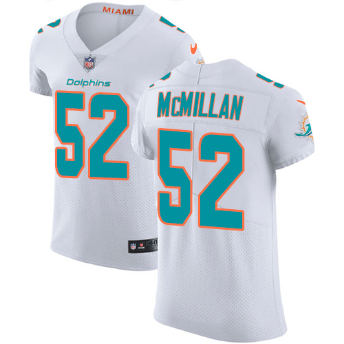 Nike Dolphins #52 Raekwon McMillan White Men's Stitched NFL Vapor Untouchable Elite Jersey - Click Image to Close